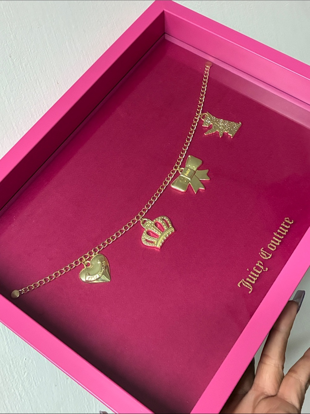 Juicy Couture pink trinket table tray